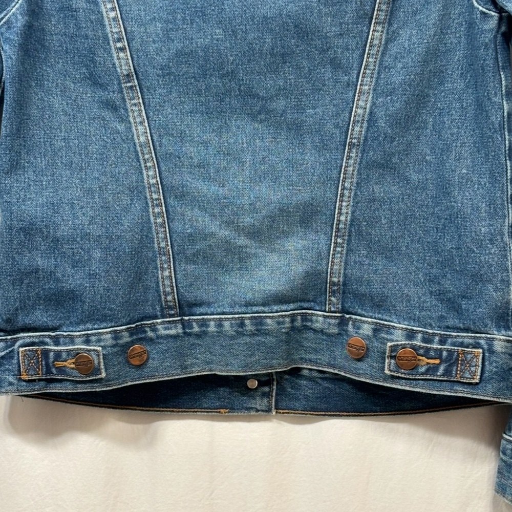 Wrangler Icons Jacket Womens Size XS Regular Fit Rigid Denim Jean Western 124WJ - Picture 6 of 16